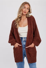 Karma Chunky Knit Cardigan - Chocolate