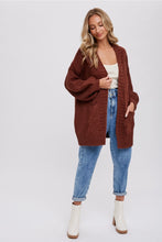 Karma Chunky Knit Cardigan - Chocolate