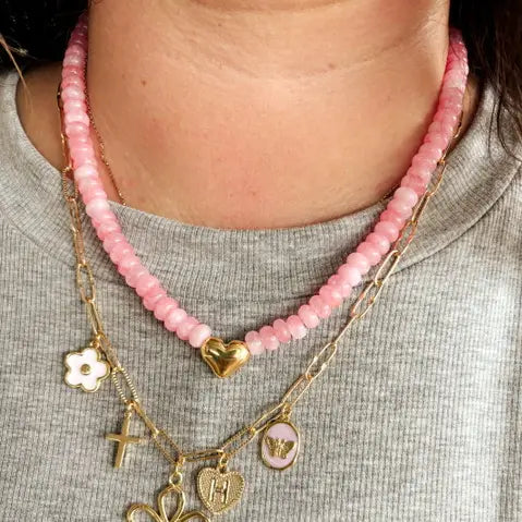 Heart Gemstone Necklace