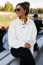 Cozy Sport Snap Neck Pullover - Ivory