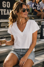 Tilly V Neck Tee - Ivory