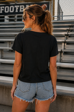 Tilly V Neck Tee - Black