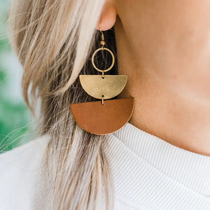 Stacked Half Moon Earrings