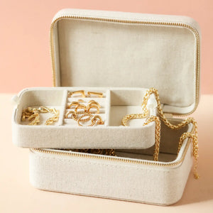 Jewelry Box - Natural Linen