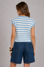 Abree Striped Top - Cool Blue