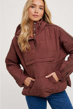 Ski Babe Quilted Pullover- Chocolate