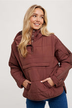 Ski Babe Quilted Pullover- Chocolate