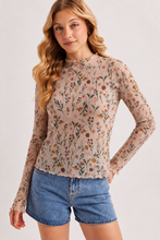 Jewel Floral Print Top