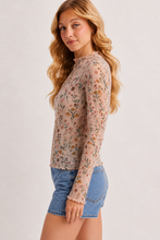 Jewel Floral Print Top