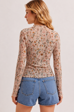 Jewel Floral Print Top