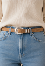 Lambert Western Belt - Brown/Silver