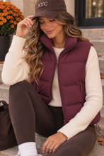 Hay Day Soft Puffer Vest - Cranberry