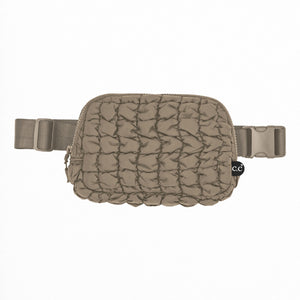Geneva Quilted Fanny Pack - Taupe
