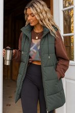Autumn Stroll Midi Vest - Olive Stone