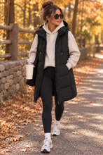 Autumn Stroll Midi Vest - Black