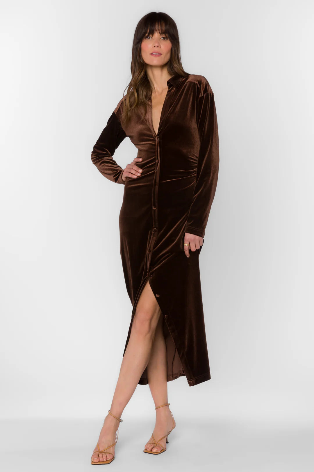 Phoenix Dress - Brown Velvet