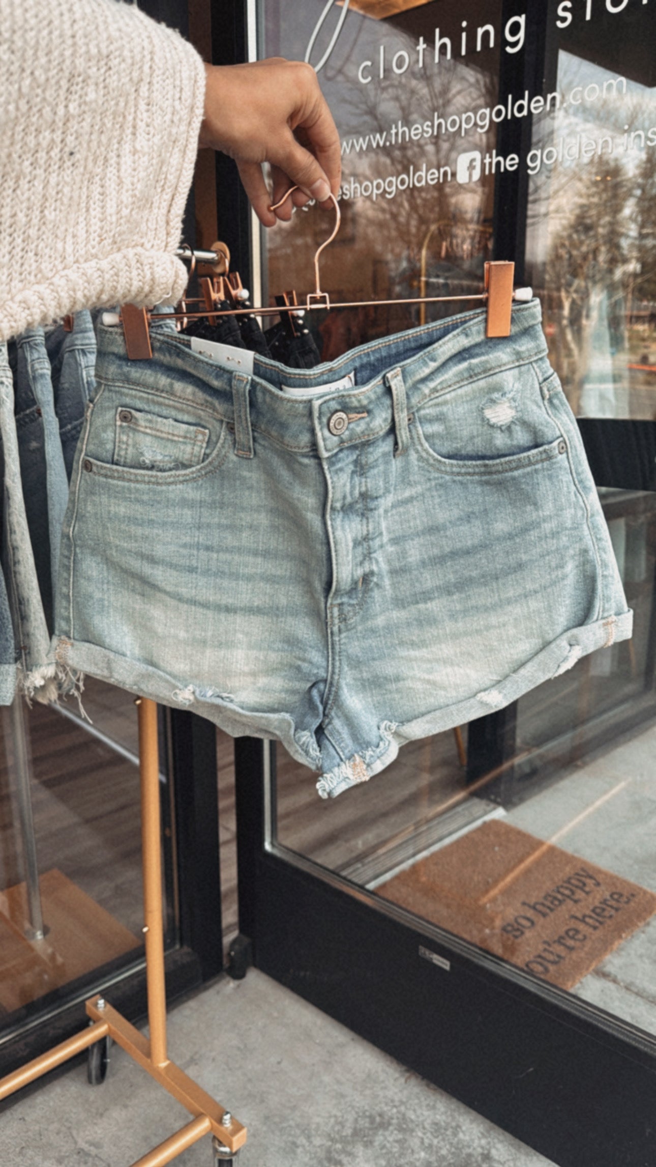 Kara Denim Cuffed Shorts