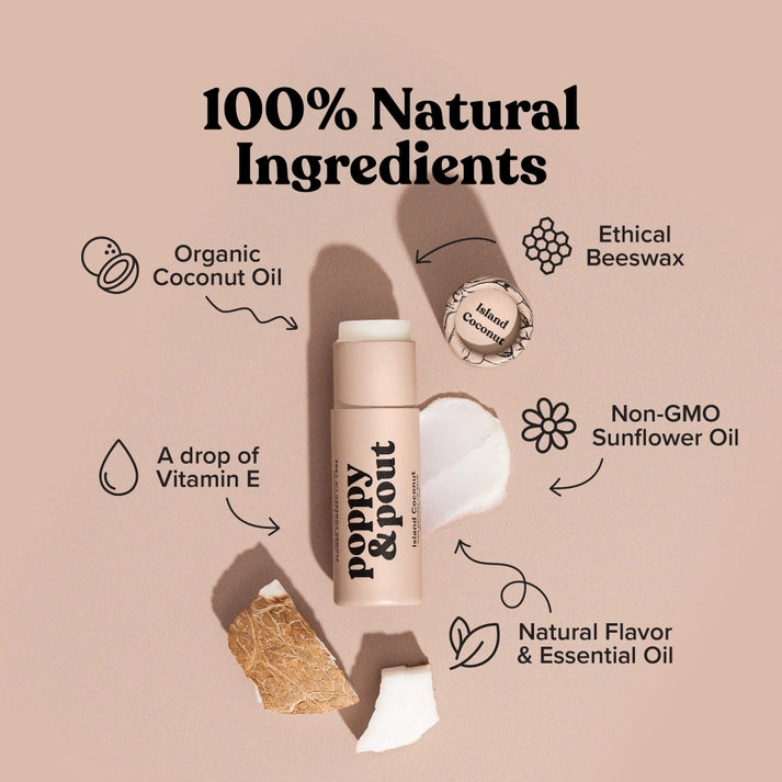 Poppy + Pout Lippy - Island Coconut – the golden shop online