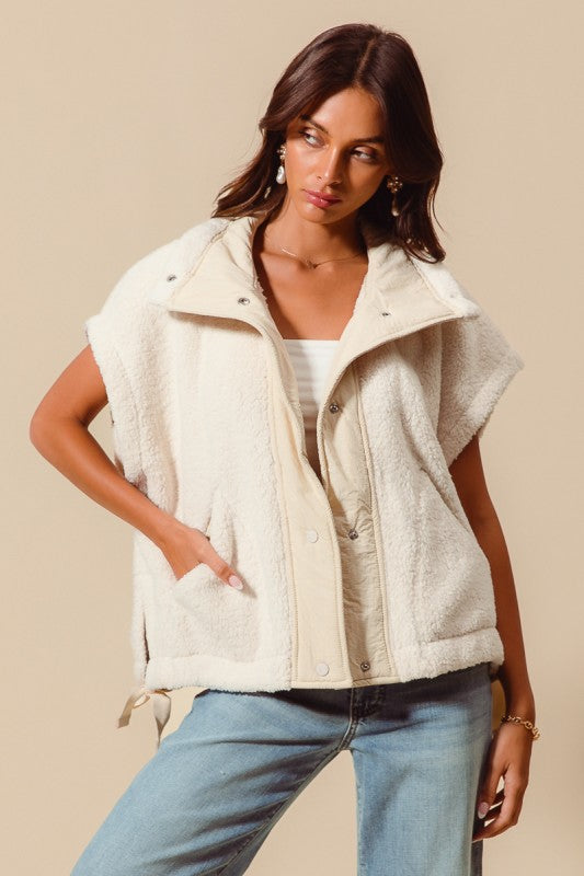 Ivy Soft Sherpa Vest - Ivory