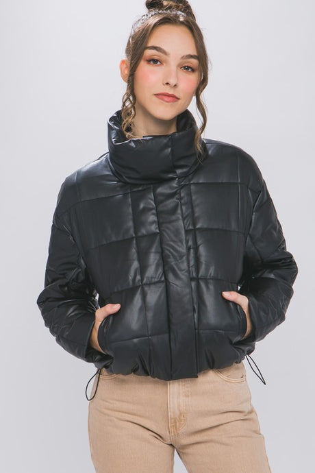 Double Down Quilted Jacket - Black
