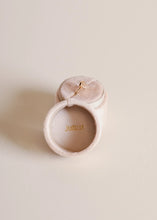 Velvet Circle Jewelry Box - Cream