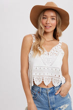 Lainey Lace Tank - Ivory