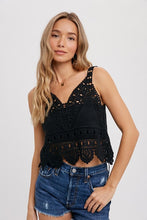 Lainey Lace Tank - Black