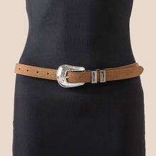 Lambert Western Belt - Brown/Silver