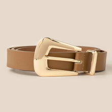 Langley Belt - Tan/Gold