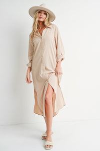 Laredo Tunic Maxi Dress - Oatmeal