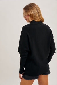Marlow Funnel Sweater - Black