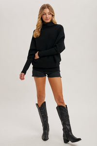 Marlow Funnel Sweater - Black