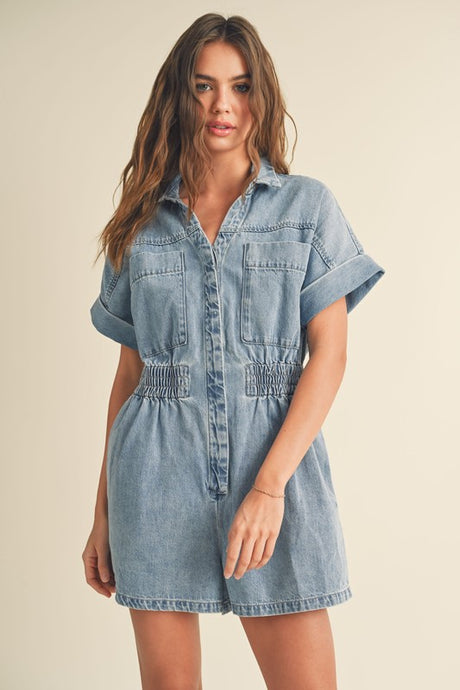 Bronco Denim Romper