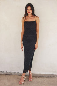 Night We Met Ruched Maxi Dress