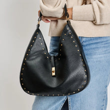 Olivia Studded Hobo - Black