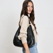 Olivia Studded Hobo - Black