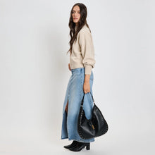 Olivia Studded Hobo - Black
