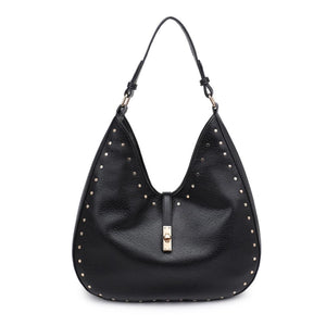 Olivia Studded Hobo - Black