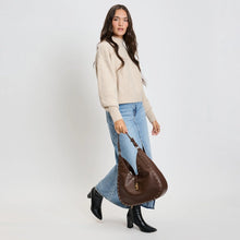 Olivia Studded Hobo - Chocolate