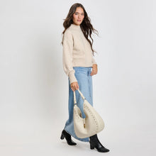 Olivia Studded Hobo - Ivory