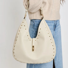 Olivia Studded Hobo - Ivory