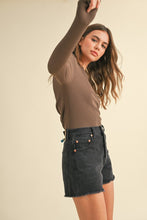 Priorities Ribbed Long Sleeve - Chocolate