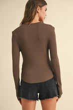 Priorities Ribbed Long Sleeve - Chocolate
