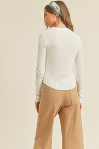 Priorities Ribbed Long Sleeve - Ivory