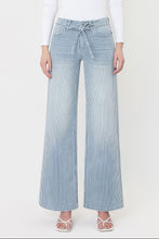 Riley High Waist Tie Front Striped Jeans