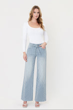 Riley High Waist Tie Front Striped Jeans