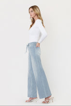 Riley High Waist Tie Front Striped Jeans