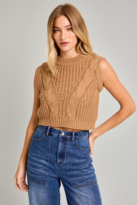 Rumor Sleeves Cable Knit