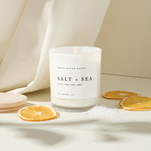 Sea + Salt Candle - Milky Glass