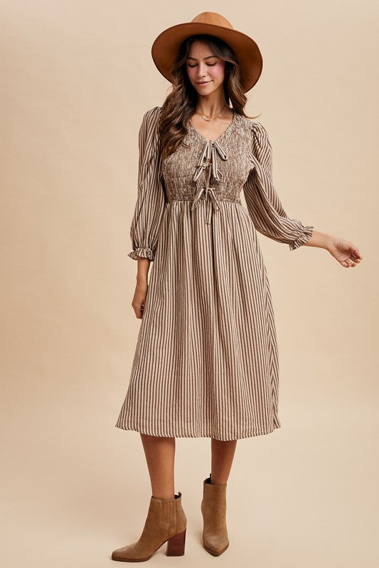 September Tie Front Dress